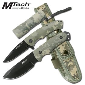 3pc Camo Knife and Flashlight Set