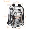 Clear Backpack Heavy Duty Transparent Book Bag Waterproof PVC Clear Backpack 5.3Gal with Reinforced Strap