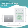 Roll of 1000 Clear Produce Bags 5 A Day for Better Health 12 x 17 Food Storage Bags On A Roll 12x17 Thickness 0.5 Mil High Density Poly Bags for Food