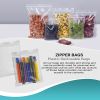 Pack of 100 Polypropylene Zipper Bags 6 x 6 Thickness 2 Mil Clear Seal Top Bags 6x6 High Clarity Zip Food Storage Bags for Industrial Food Service; Wh