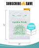 Roll of 1000 Clear Produce Bags 5 A Day for Better Health 12 x 17 Food Storage Bags On A Roll 12x17 Thickness 0.5 Mil High Density Poly Bags for Food