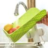 Foldable Chopping Board Rinse & Strainer Veggies & Fruit Cutting Board BPA-Free Plastic Multifunctional Cutting Board Mat