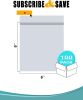 Pack of 100 Polypropylene Zipper Bags 6 x 6 Thickness 2 Mil Clear Seal Top Bags 6x6 High Clarity Zip Food Storage Bags for Industrial Food Service; Wh