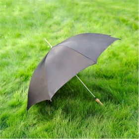 48" Solid Black Barton Outdoor Rain Umbrella