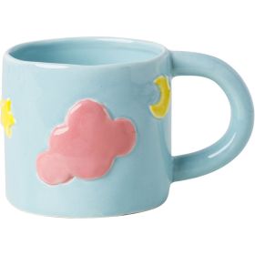 Household Fashion Fairy Ceramic Tableware (Option: Mug Blue)