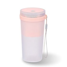 Portable Juicer Mini Home Fruit Juicer Cup USB Charging Juice Juice Machine Juice Cup Gift (Color: Sakura pink)