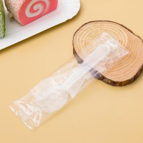 Plastic Forks and Spoons (Color: 100pcs Transparent)