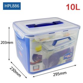 Plastic Fresh-keeping Lunch Box Sealed Food Refrigerator Storage Box Bento Box Microwaveable (Model: HPL886-10L)