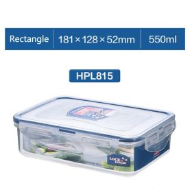 Plastic Fresh-keeping Lunch Box Sealed Food Refrigerator Storage Box Bento Box Microwaveable (Model: HPL815-550ML)