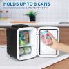 Simple Deluxe Mini Fridge, 4L/6 Can Portable Cooler & Warmer Freon-Free Small Refrigerator Provide Compact Storage for Skincare, Beverage, Food, Cosme