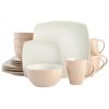 Square Stoneware 16 Piece Dinnerware Set