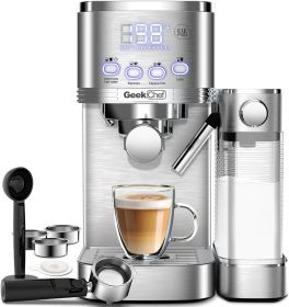 Cappuccino Espresso Coffee Machine (Color: Stainless Steel)